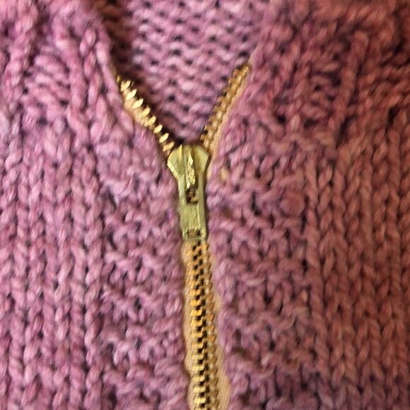 Vintage 1980’s Custom-made zip up knit sweater | One of a Kind Statement Piece - Picture 2 of 12